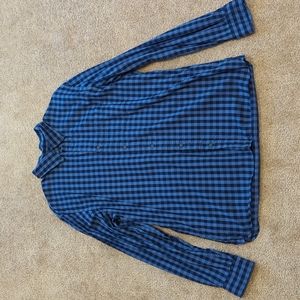 Brooks Brothers 1818 Red Fleece l, Blue Plaid button-down shirt, XL